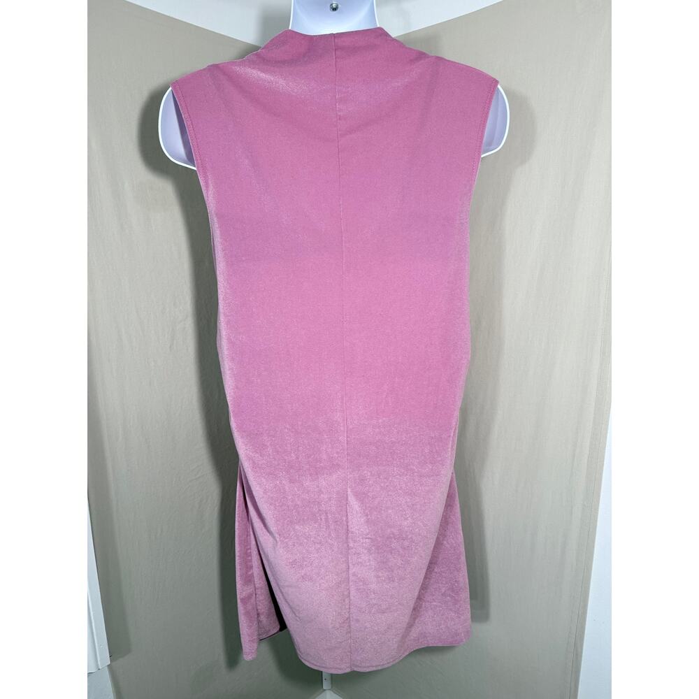 A New Day Pink Velvet Ruched Mock Neck Dress XXL - Picture 2 of 9